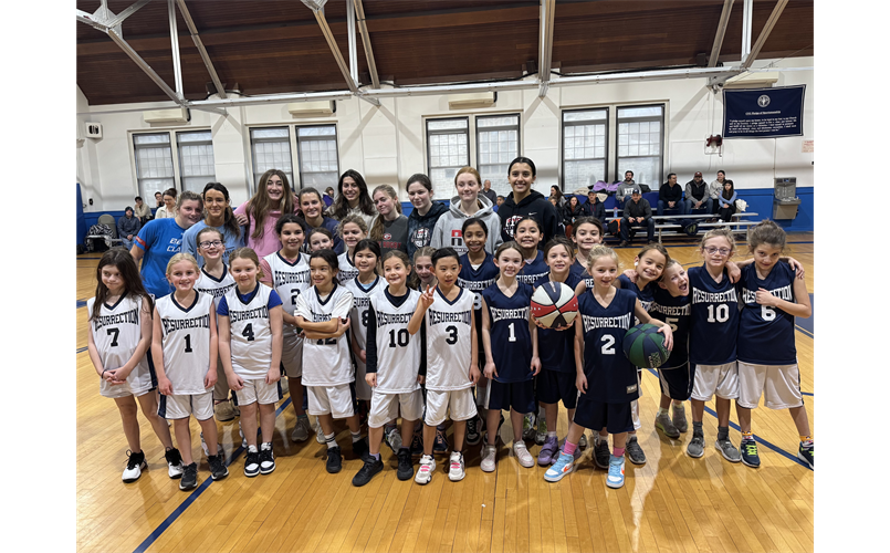 RHS Varsity girls come to RES 3rd grade games